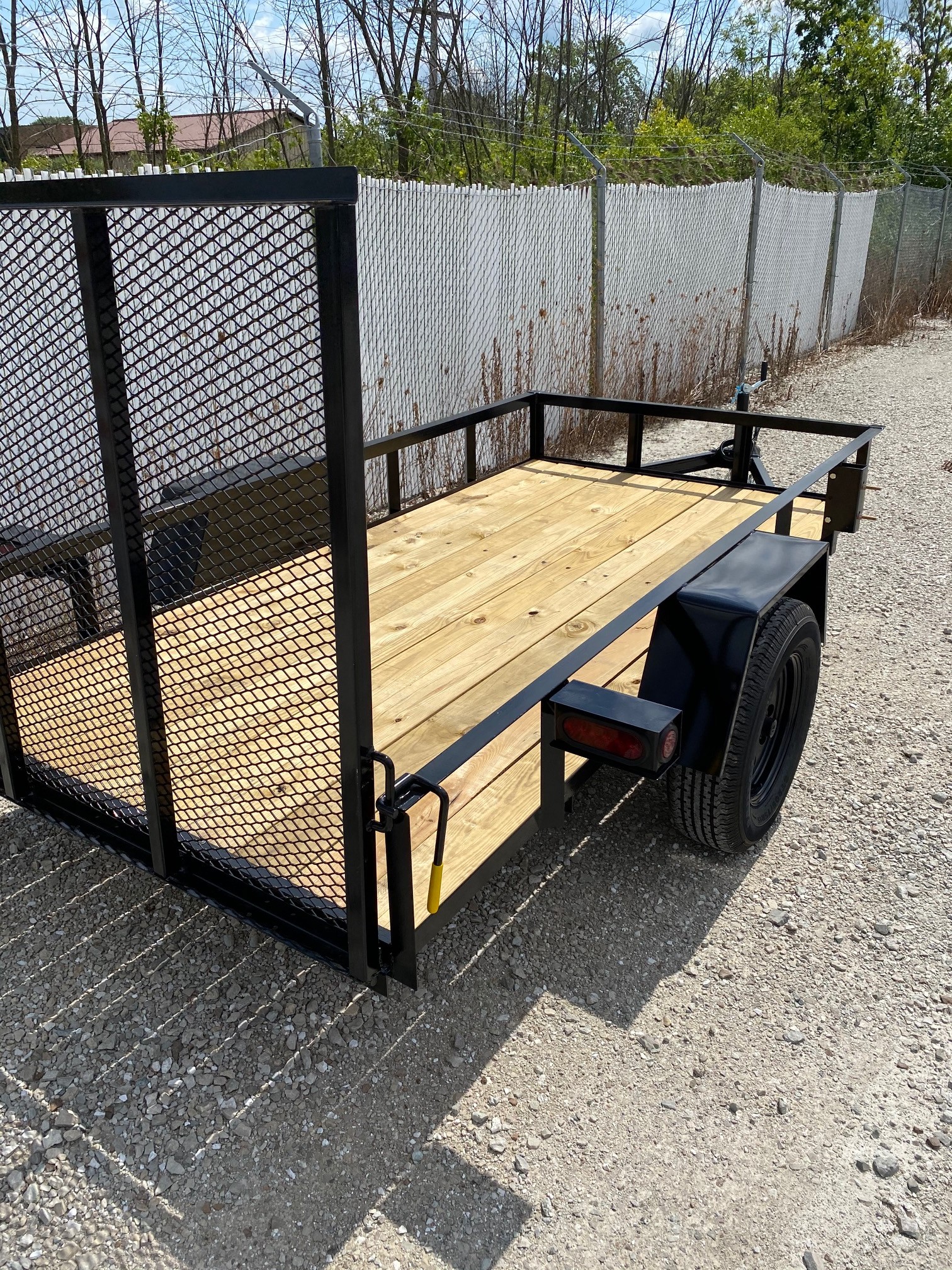 AMO 5 x 10 Steel Utility Trailer with Ramp Gate & 12in High Rails
